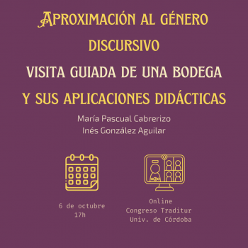 Comunicación en el congreso Traditur organizado por la Universidad de Córdoba
